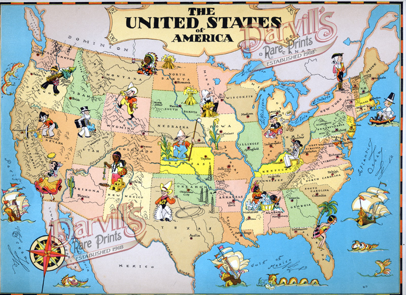 29 Cartoon Map Of Usa - Maps Database Source